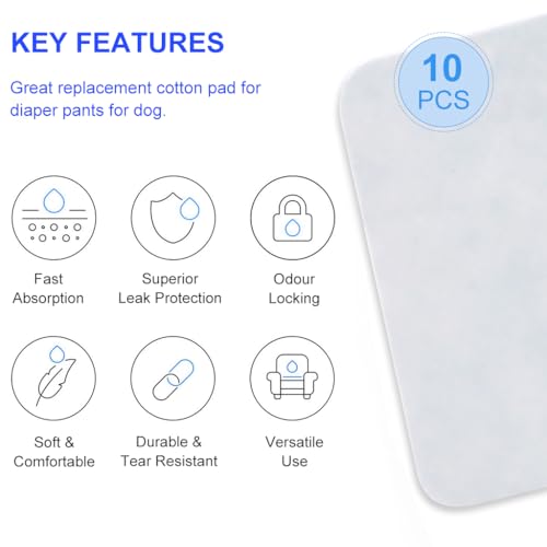 Qpets® Pet Cotton Pads for Medium Dogs Soft Breathable Diaper Replacement Essential for Female Labrador Retriver Rottweiler German Shepherd 30PCS 15X13CM Qpets® Pet Cotton Pads for Medium Dogs Soft Breathable Diaper Replacement Essential for Female Labrador Retriver Rottweiler German Shepherd 30PCS 15X13CM